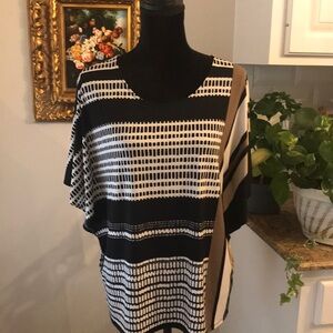 Chico’s Blk/white Dolman Top
